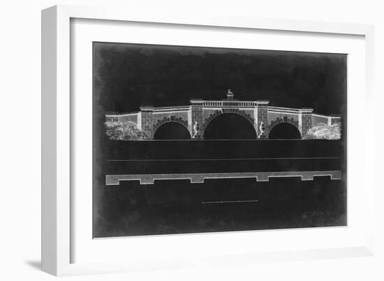 Bridge Schematic III-null-Framed Art Print