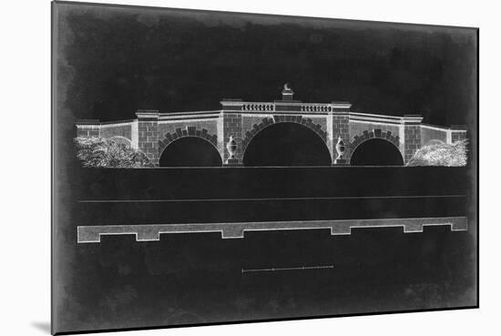 Bridge Schematic III-null-Mounted Art Print