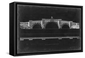 Bridge Schematic III-null-Framed Stretched Canvas