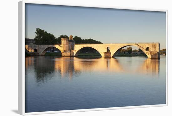 Bridge St. Benezet over Rhone River at Sunrise, France-Markus Lange-Framed Photographic Print