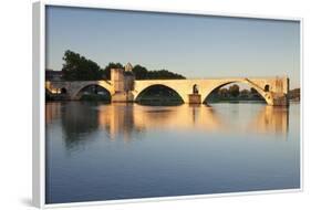 Bridge St. Benezet over Rhone River at Sunrise, France-Markus Lange-Framed Photographic Print