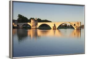 Bridge St. Benezet over Rhone River at Sunrise, France-Markus Lange-Framed Photographic Print