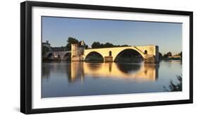 Bridge St. Benezet over Rhone River at Sunset, Provence-Alpes-Cote D'Azur-Markus Lange-Framed Photographic Print