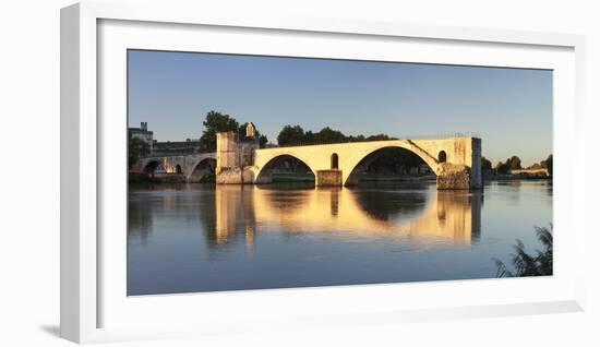 Bridge St. Benezet over Rhone River at Sunset, Provence-Alpes-Cote D'Azur-Markus Lange-Framed Photographic Print