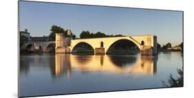 Bridge St. Benezet over Rhone River at Sunset, Provence-Alpes-Cote D'Azur-Markus Lange-Mounted Photographic Print