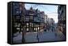 Bridge Street at Christmas, Chester, Cheshire, England, United Kingdom, Europe-Frank Fell-Framed Stretched Canvas