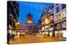 Bridge Street at Christmas, Chester, Cheshire, England, United Kingdom, Europe-Frank Fell-Stretched Canvas