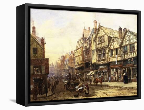Bridge Street, Chester, England-Louise J. Rayner-Framed Stretched Canvas