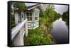 Bridge Tender House On The D&R Canal, New Jersey-George Oze-Framed Stretched Canvas