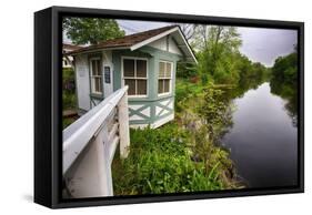 Bridge Tender House On The D&R Canal, New Jersey-George Oze-Framed Stretched Canvas