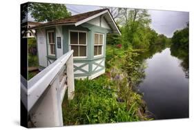 Bridge Tender House On The D&R Canal, New Jersey-George Oze-Stretched Canvas