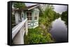 Bridge Tender House On The D&R Canal, New Jersey-George Oze-Framed Stretched Canvas