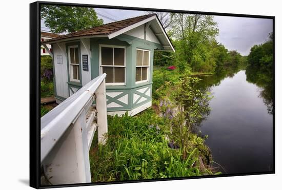 Bridge Tender House On The D&R Canal, New Jersey-George Oze-Framed Stretched Canvas