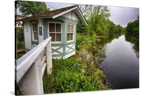 Bridge Tender House On The D&R Canal, New Jersey-George Oze-Stretched Canvas