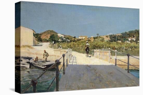 Bridge to Island of Elba, 1888-Telemaco Signorini-Stretched Canvas