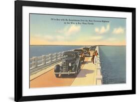 Bridge to Key West, Florida-null-Framed Premium Giclee Print