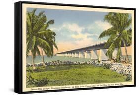 Bridge to Key West, Florida-null-Framed Stretched Canvas