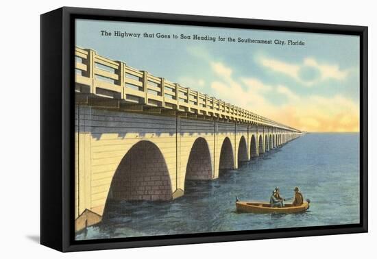 Bridge to Key West, Florida-null-Framed Stretched Canvas