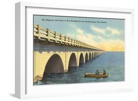 Bridge to Key West, Florida-null-Framed Art Print