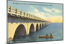 Bridge to Key West, Florida-null-Mounted Art Print