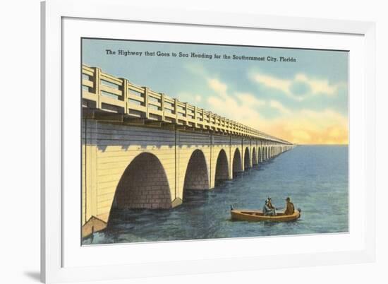 Bridge to Key West, Florida-null-Framed Premium Giclee Print