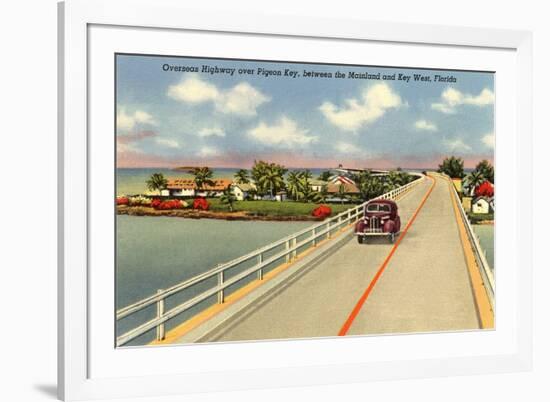 Bridge to Key West, Florida-null-Framed Premium Giclee Print