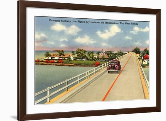 Bridge to Key West, Florida-null-Framed Premium Giclee Print