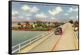 Bridge to Key West, Florida-null-Framed Stretched Canvas