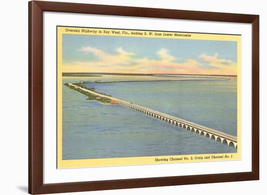 Bridge to Key West, Florida-null-Framed Premium Giclee Print