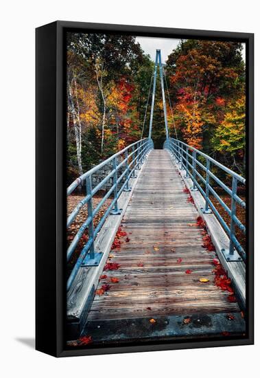 Bridge To The Nature, New Hampshire-George Oze-Framed Stretched Canvas