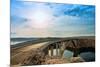 Bridge to the Pag Island with Sun and Clouds, Croatia-Lamarinx-Mounted Photographic Print