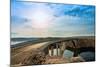 Bridge to the Pag Island with Sun and Clouds, Croatia-Lamarinx-Mounted Photographic Print