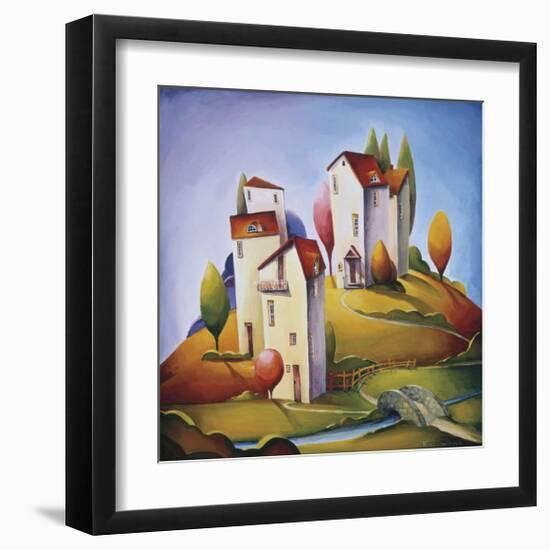 Bridge to the Village-Nina Dmitrieva-Framed Giclee Print