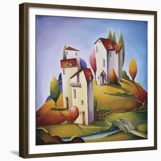 Bridge to the Village-Nina Dmitrieva-Framed Giclee Print