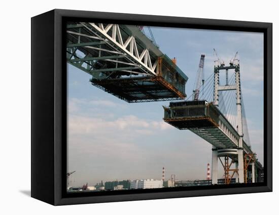 Bridge Under Construction, Japan-Adina Tovy-Framed Stretched Canvas