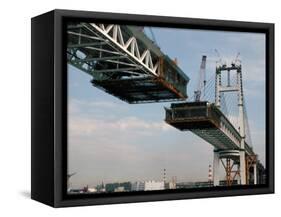 Bridge Under Construction, Japan-Adina Tovy-Framed Stretched Canvas