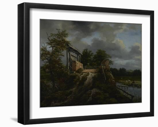 Bridge with a Sluice, 1648-9-Jacob Isaaksz. Or Isaacksz. Van Ruisdael-Framed Giclee Print