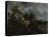 Bridge with a Sluice, 1648-9-Jacob Isaaksz. Or Isaacksz. Van Ruisdael-Stretched Canvas