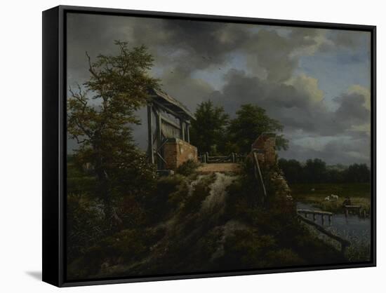 Bridge with a Sluice, 1648-9-Jacob Isaaksz. Or Isaacksz. Van Ruisdael-Framed Stretched Canvas