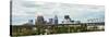 Bridge with Skyline in the Background, John F. Kennedy Memorial Bridge, Louisville, Kentucky, USA-null-Stretched Canvas