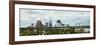 Bridge with Skyline in the Background, John F. Kennedy Memorial Bridge, Louisville, Kentucky, USA-null-Framed Photographic Print