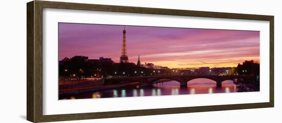 Bridge with the Eiffel Tower in the Background, Pont Alexandre Iii, Seine River, Paris, Ile-De-F...-null-Framed Photographic Print