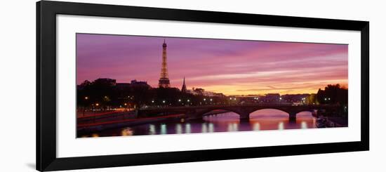 Bridge with the Eiffel Tower in the Background, Pont Alexandre Iii, Seine River, Paris, Ile-De-F...-null-Framed Photographic Print