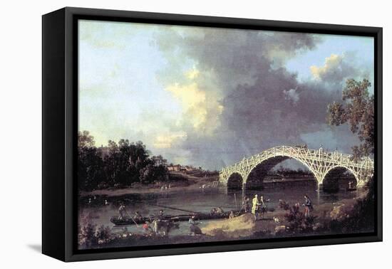 Bridge-Canaletto-Framed Stretched Canvas