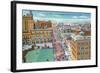 Bridgeport, Connecticut - Aerial View of Business Section of the City-Lantern Press-Framed Art Print