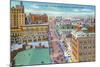 Bridgeport, Connecticut - Aerial View of Business Section of the City-Lantern Press-Mounted Art Print