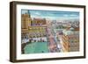 Bridgeport, Connecticut - Aerial View of Business Section of the City-Lantern Press-Framed Art Print