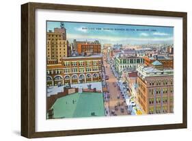 Bridgeport, Connecticut - Aerial View of Business Section of the City-Lantern Press-Framed Art Print