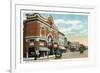 Bridgeport, Connecticut - East Main Street View of the American Theatre-Lantern Press-Framed Premium Giclee Print