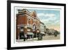 Bridgeport, Connecticut - East Main Street View of the American Theatre-Lantern Press-Framed Premium Giclee Print